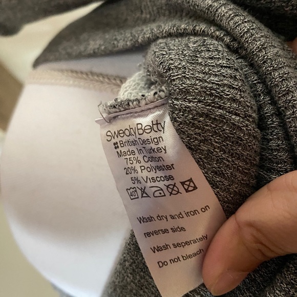 Sweaty Betty Cowl Neck Long Sweatshirt Gray - Picture 11 of 12